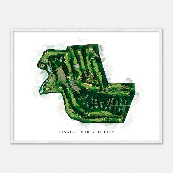 Print of Running Deer Golf Club Classic Map