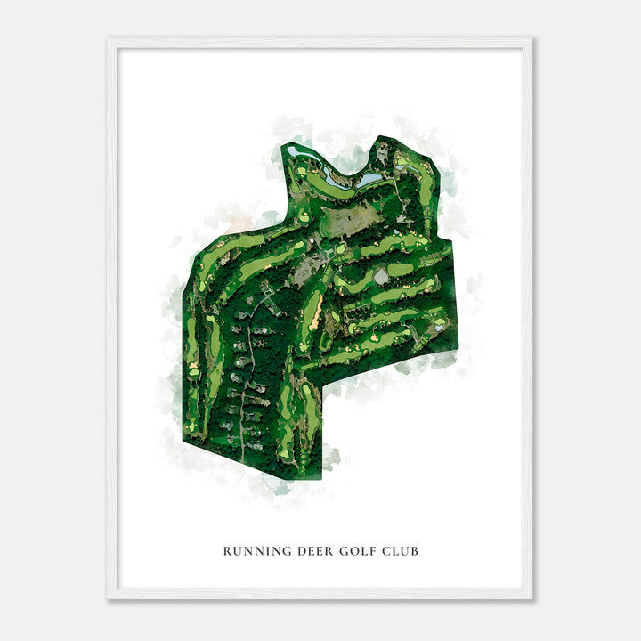 Print of Running Deer Golf Club Classic Map