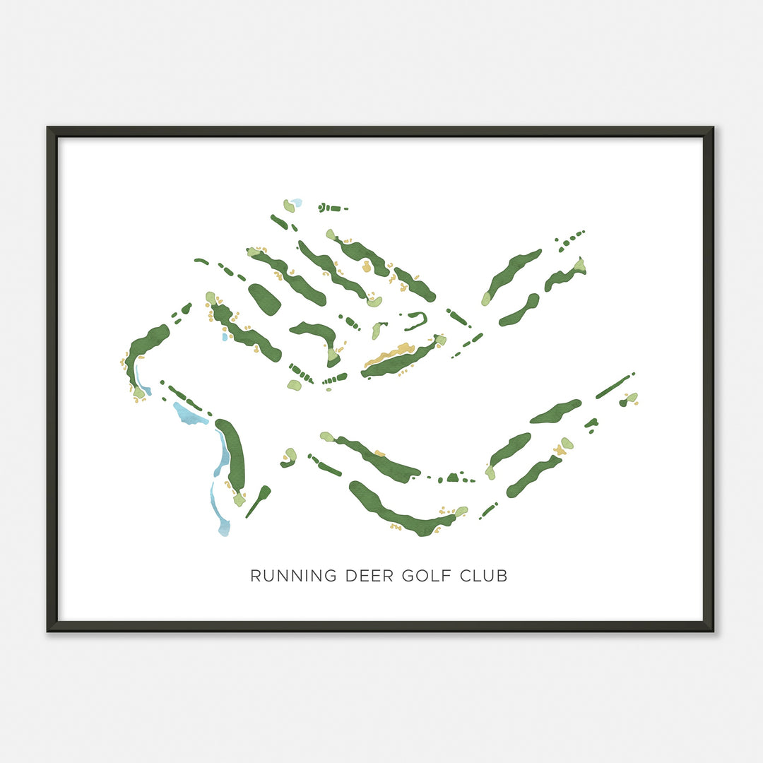 Print of Running Deer Golf Club Modern Map