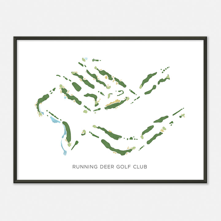 Print of Running Deer Golf Club Modern Map