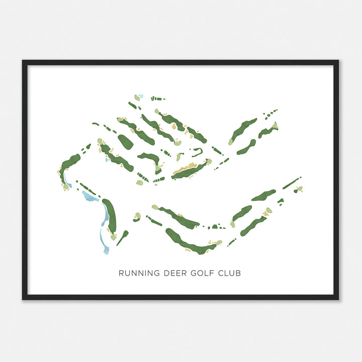 Print of Running Deer Golf Club Modern Map