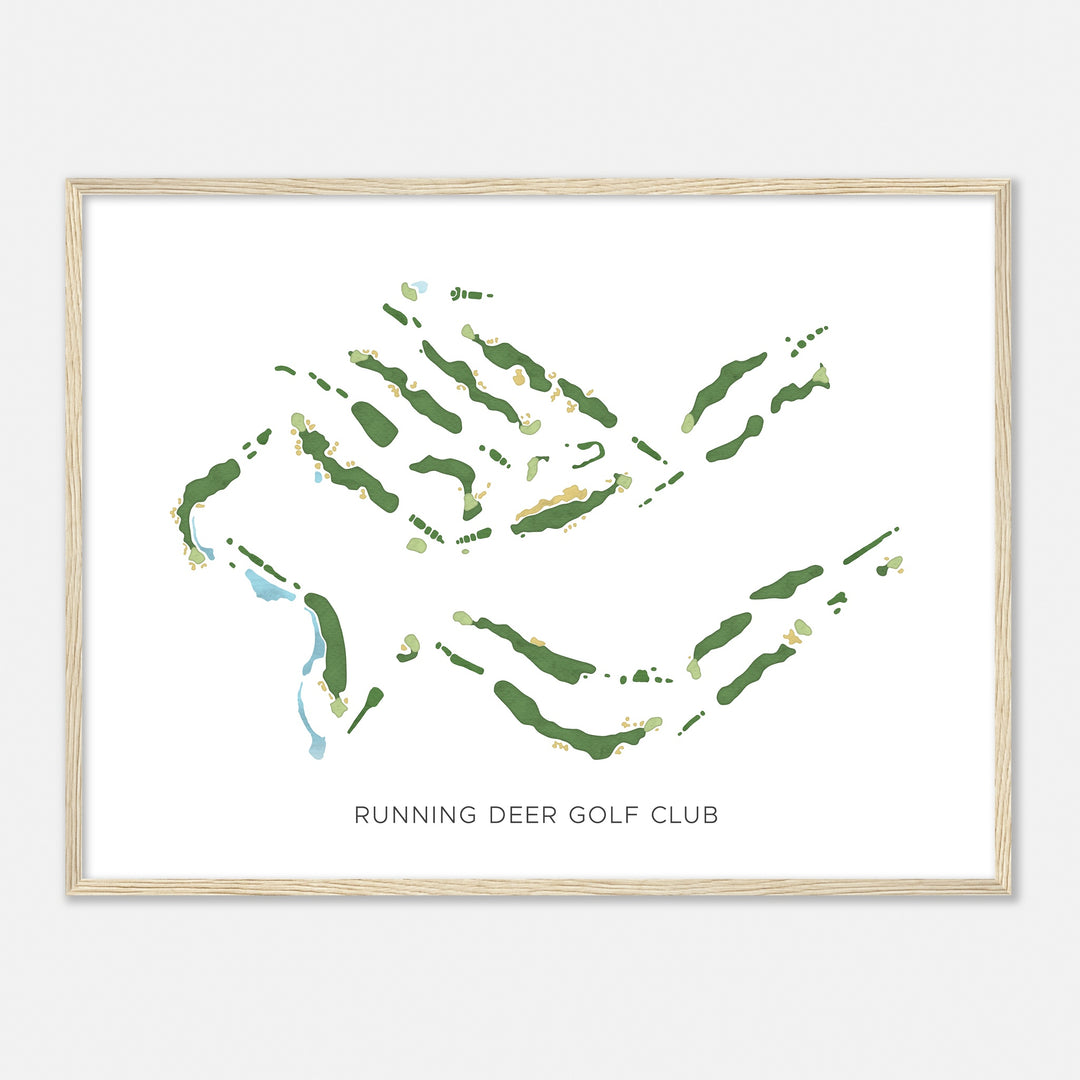 Print of Running Deer Golf Club Modern Map