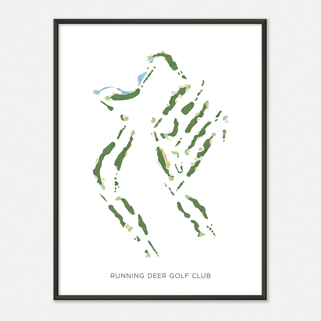 Print of Running Deer Golf Club Modern Map
