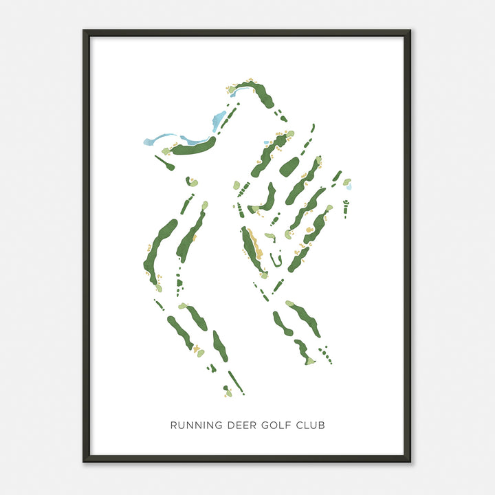 Print of Running Deer Golf Club Modern Map