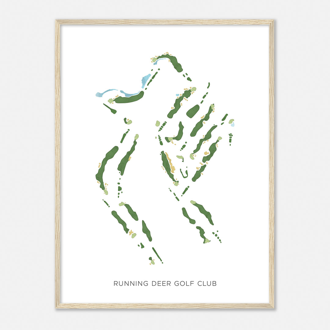 Print of Running Deer Golf Club Modern Map