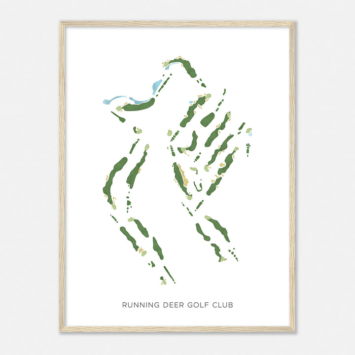 Print of Running Deer Golf Club Modern Map