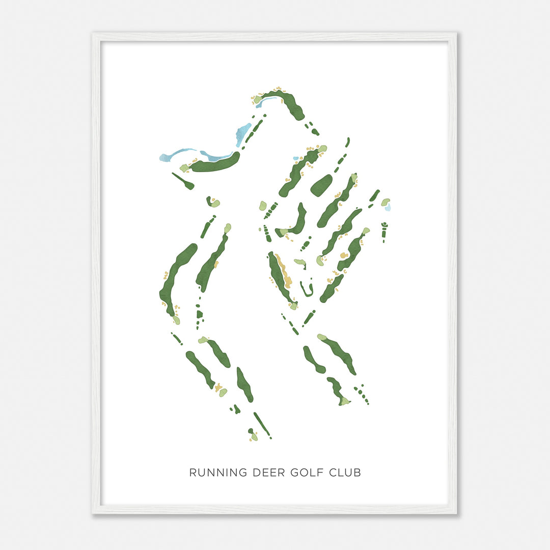 Print of Running Deer Golf Club Modern Map