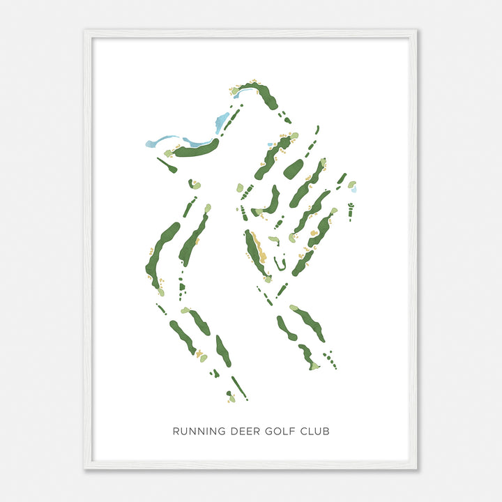 Print of Running Deer Golf Club Modern Map