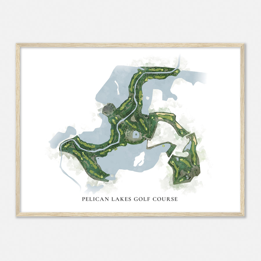 Print of Pelican Lakes Golf Course Classic Map