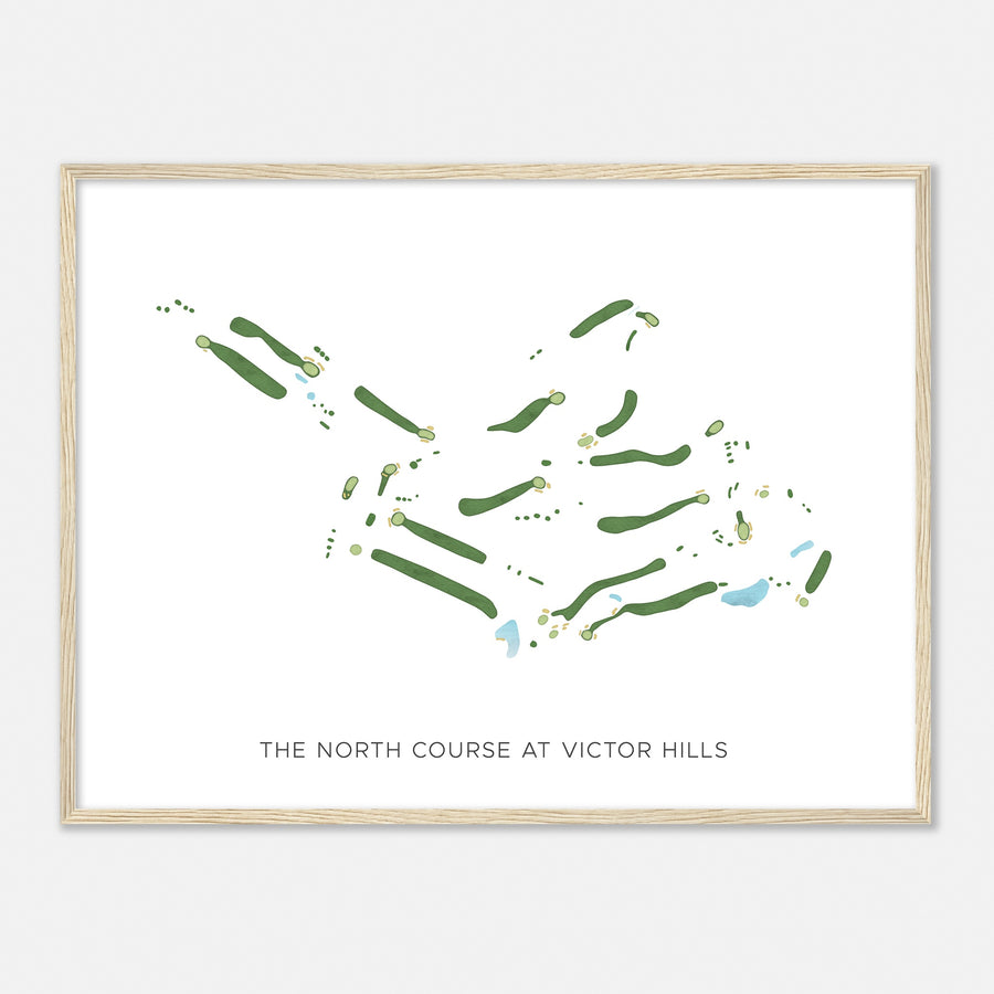 Print of The North Course At Victor Hills Modern Map