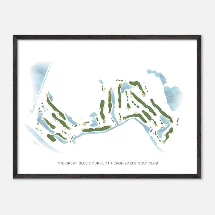 Print of  The Great Blue Course At Heron Lakes Golf Club Modern Map