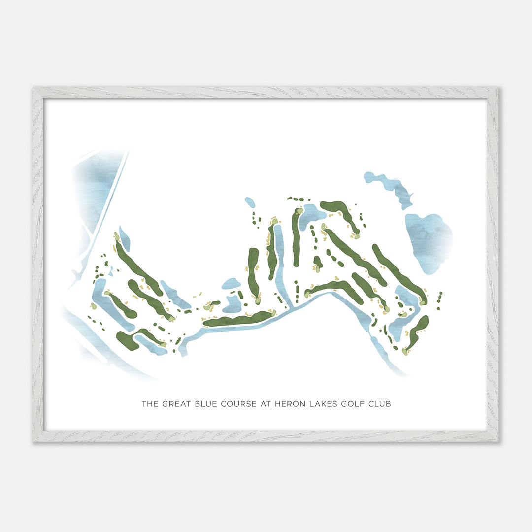 Print of  The Great Blue Course At Heron Lakes Golf Club Modern Map