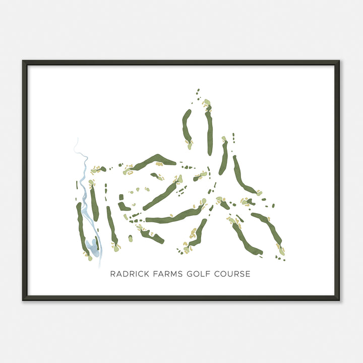 Print of Radrick Farms Golf Course Modern Map