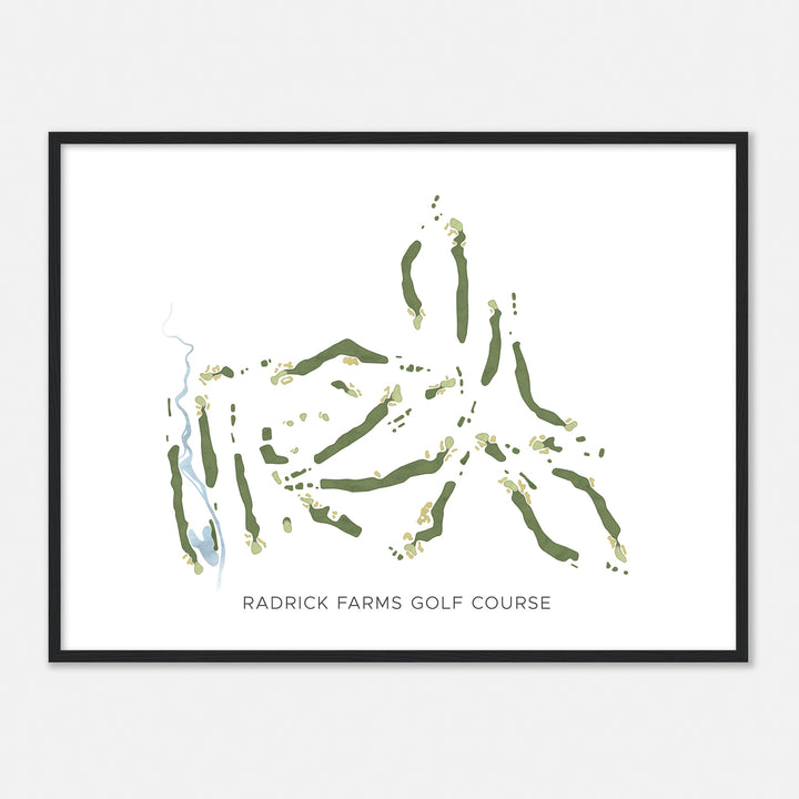 Print of Radrick Farms Golf Course Modern Map
