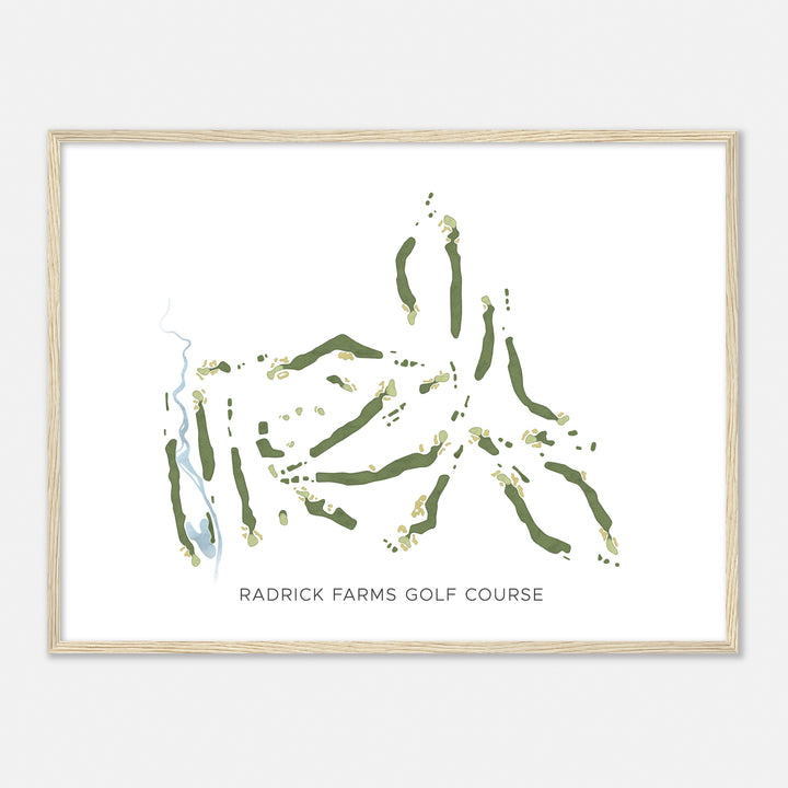Print of Radrick Farms Golf Course Modern Map
