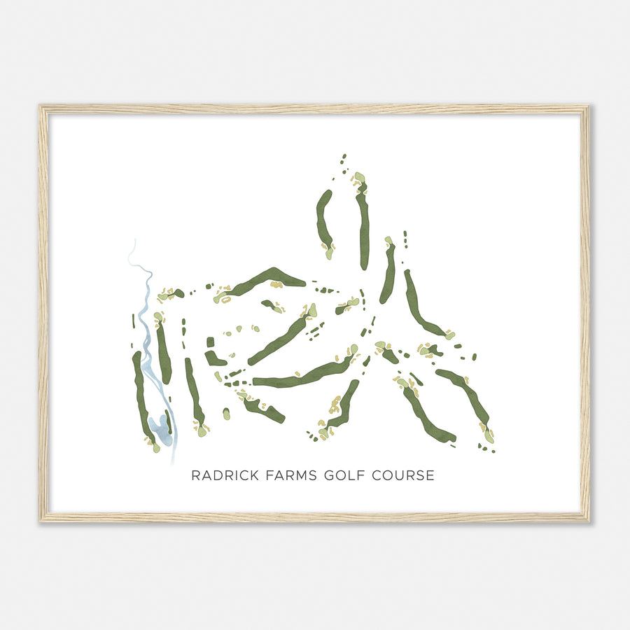 Print of Radrick Farms Golf Course Modern Map
