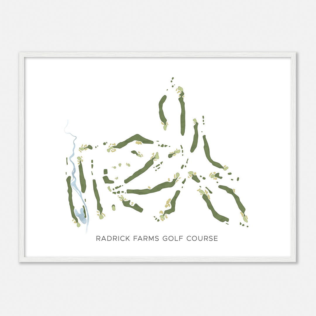 Print of Radrick Farms Golf Course Modern Map