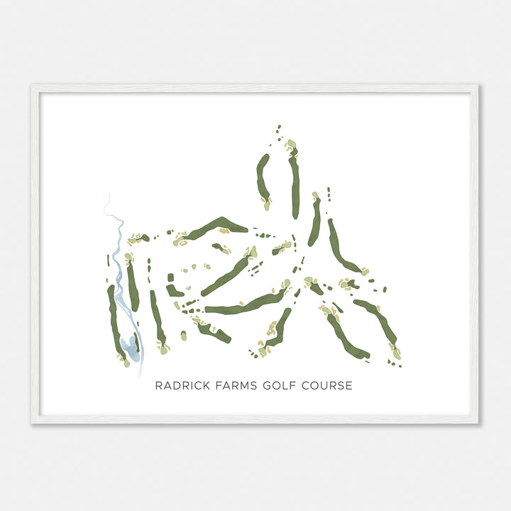 Print of Radrick Farms Golf Course Modern Map