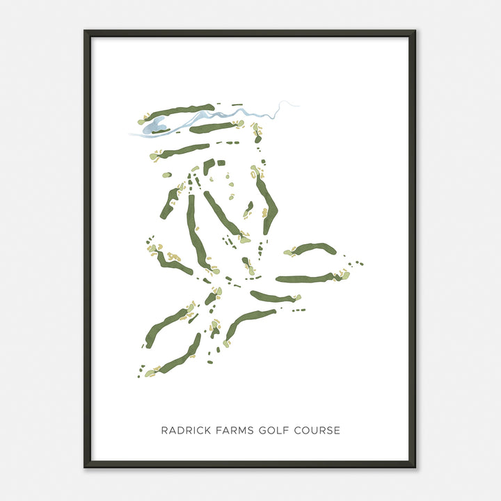 Print of Radrick Farms Golf Course Modern Map