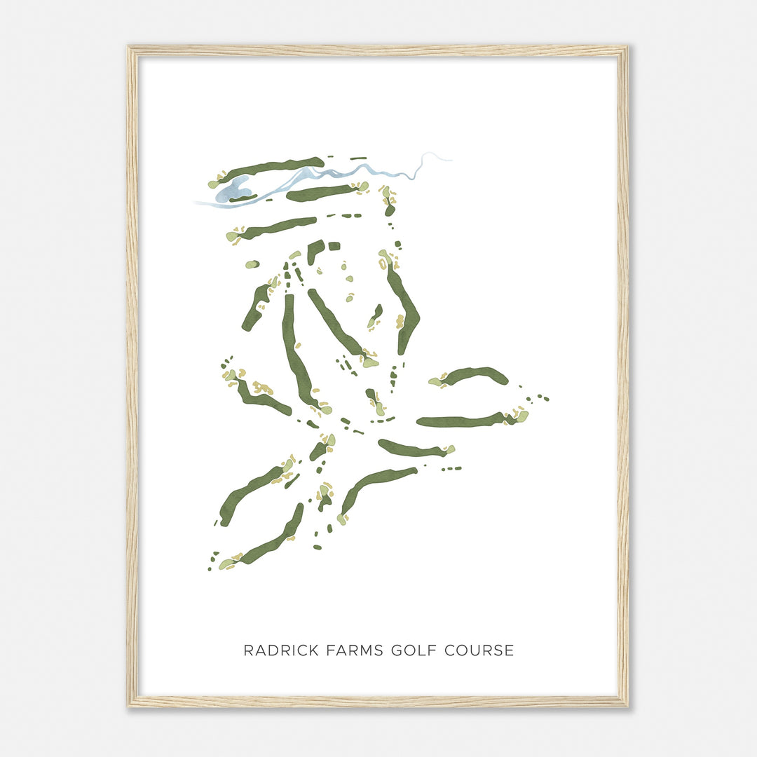 Print of Radrick Farms Golf Course Modern Map