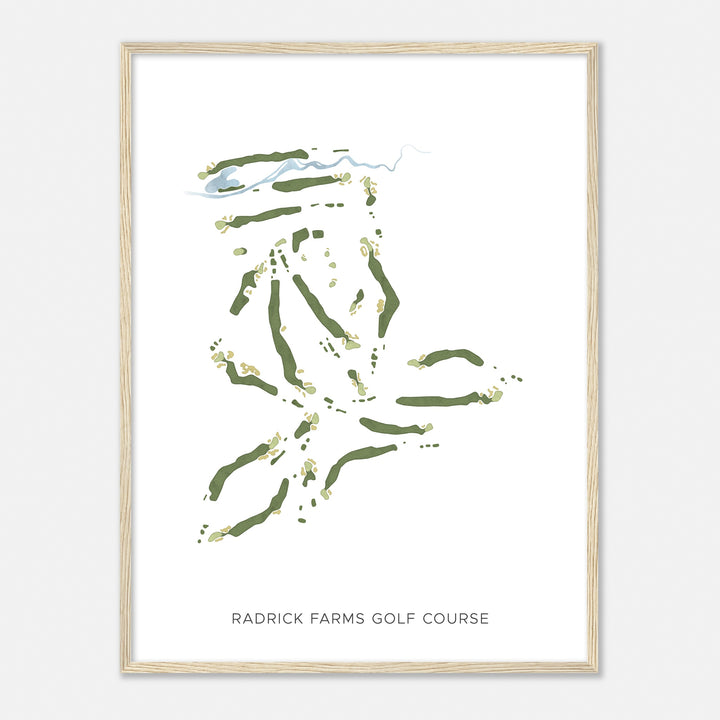 Print of Radrick Farms Golf Course Modern Map