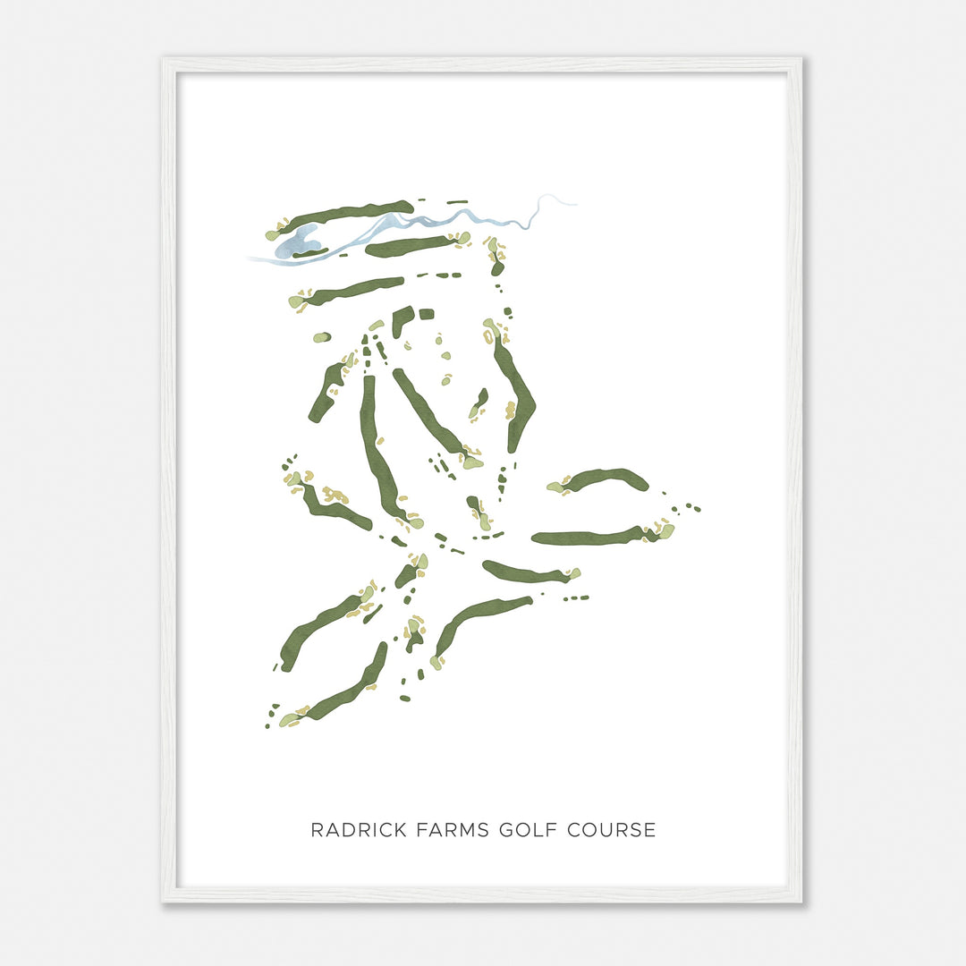 Print of Radrick Farms Golf Course Modern Map