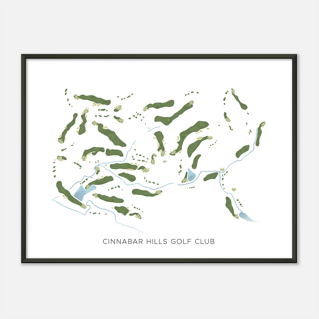 Print of Cinnabar Hills Golf Club Modern Map