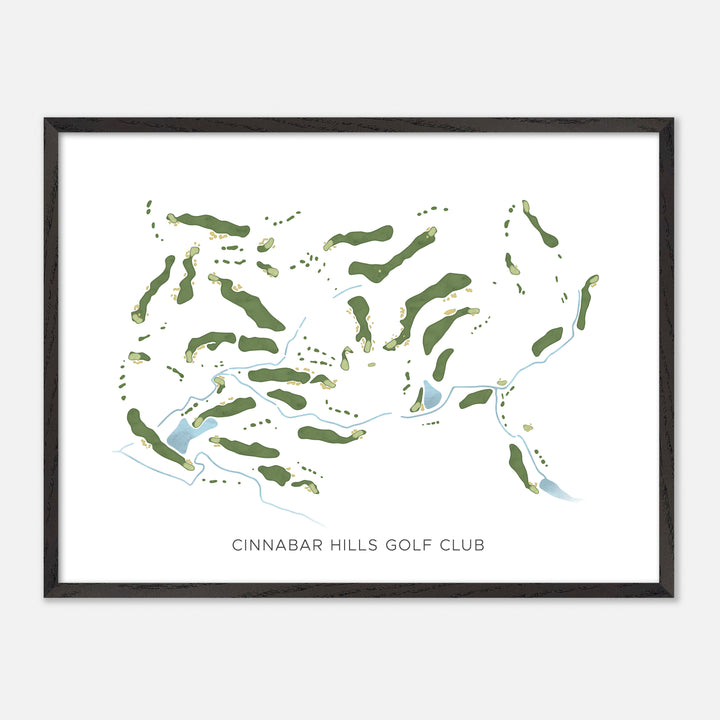 Print of Cinnabar Hills Golf Club Modern Map