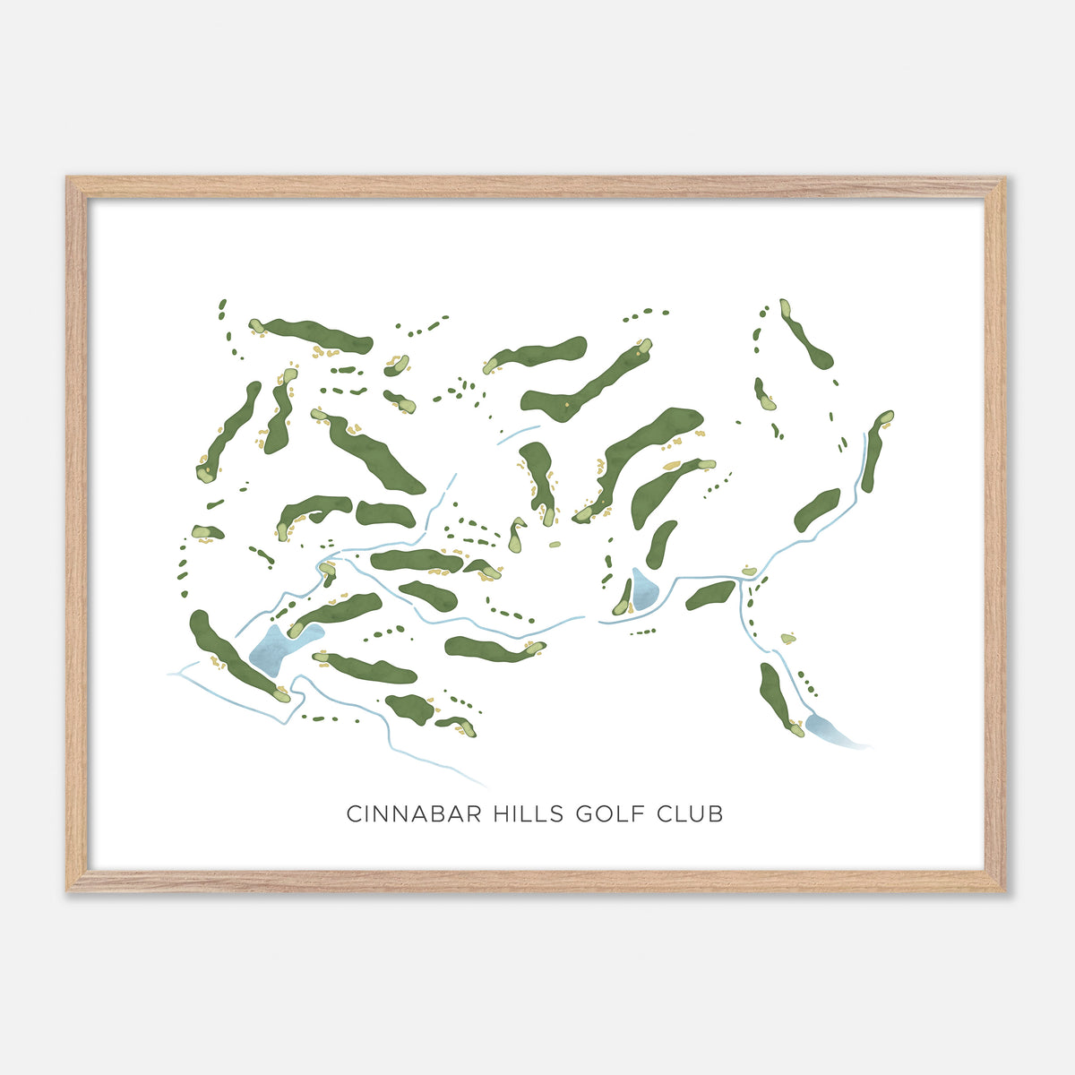 Print of Cinnabar Hills Golf Club Modern Map