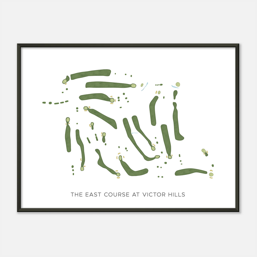 Print of The East Course At Victor Hills Modern Map