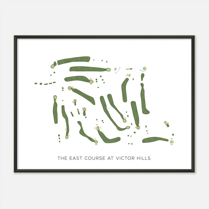 Print of The East Course At Victor Hills Modern Map