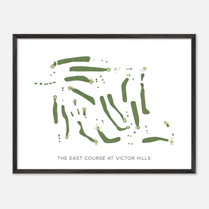 Print of The East Course At Victor Hills Modern Map