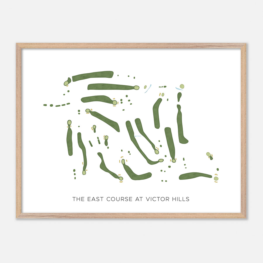 Print of The East Course At Victor Hills Modern Map