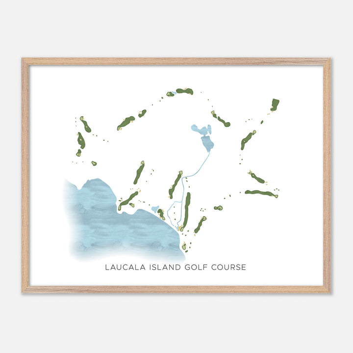 Print of Laucala Island Golf Course Modern Map