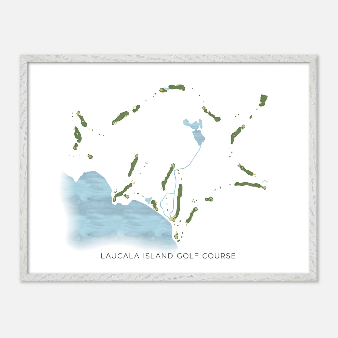 Print of Laucala Island Golf Course Modern Map