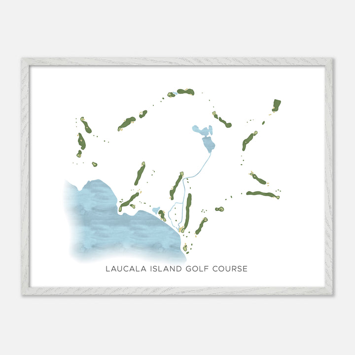 Print of Laucala Island Golf Course Modern Map