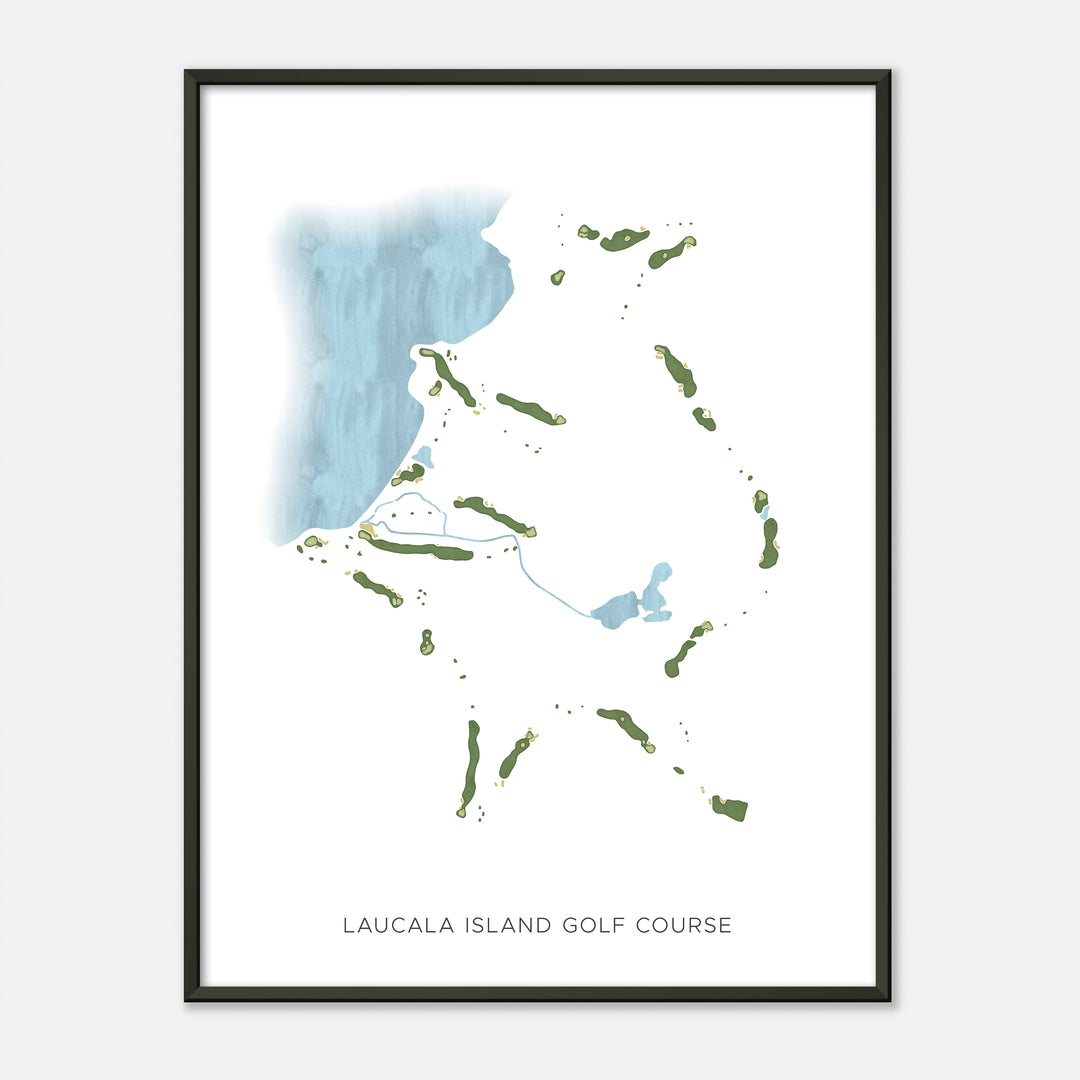 Print of Laucala Island Golf Course Modern Map