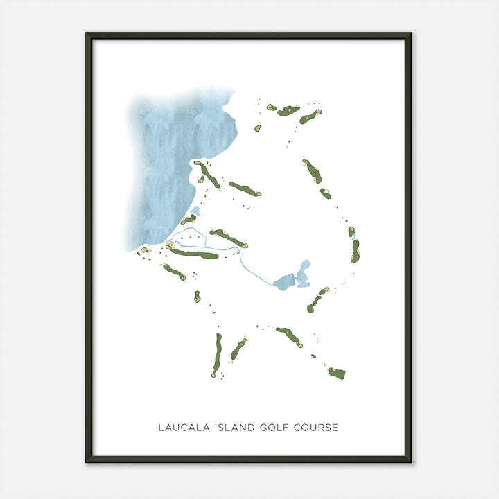 Print of Laucala Island Golf Course Modern Map