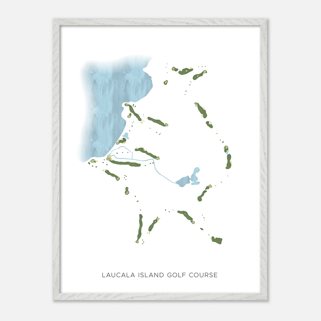 Print of Laucala Island Golf Course Modern Map