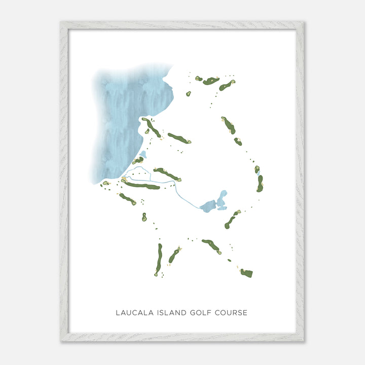 Print of Laucala Island Golf Course Modern Map