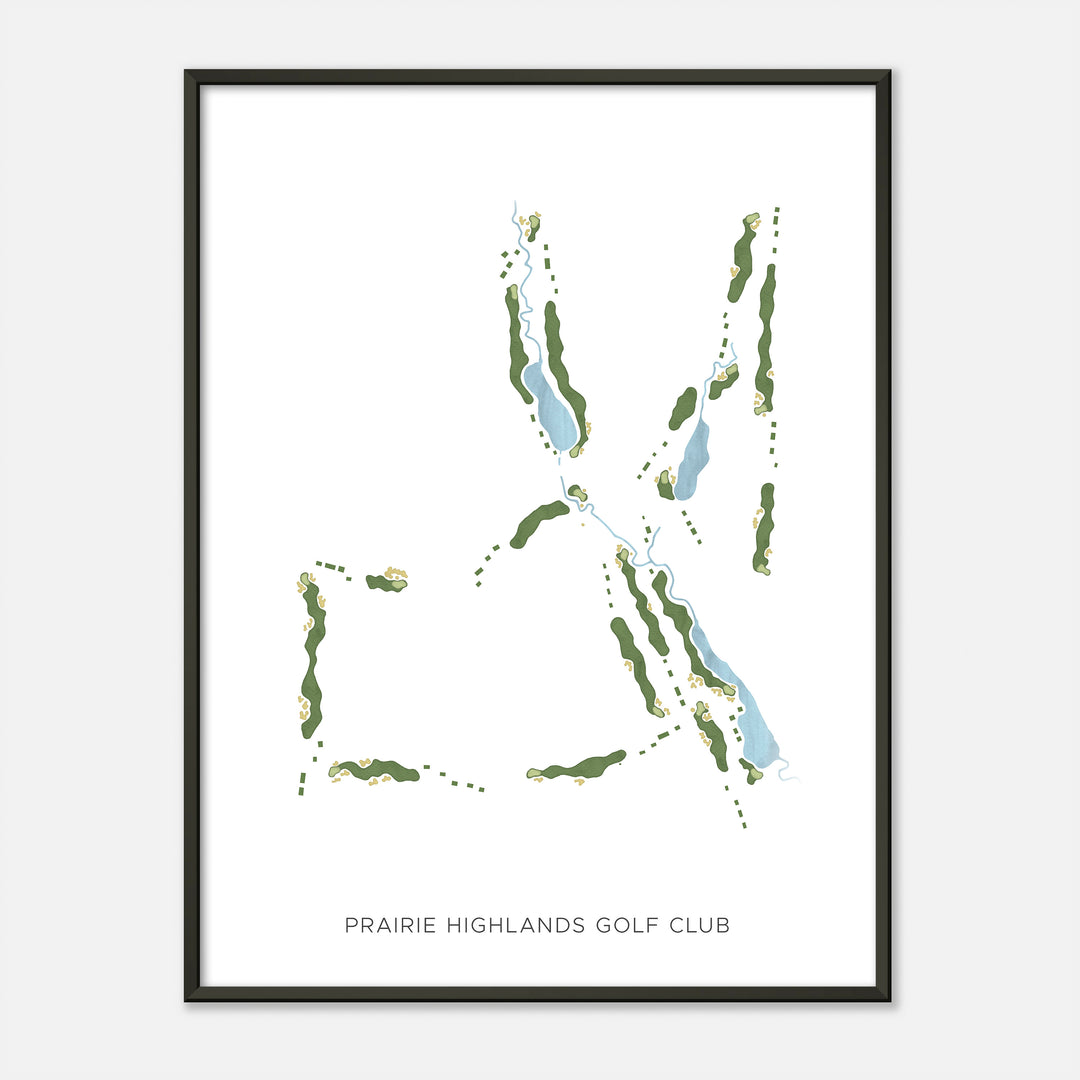 Print of Prairie Highlands Golf Club Modern Map