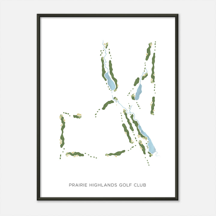 Print of Prairie Highlands Golf Club Modern Map
