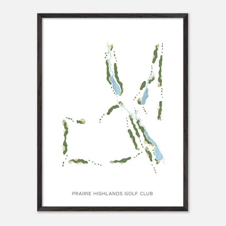 Print of Prairie Highlands Golf Club Modern Map