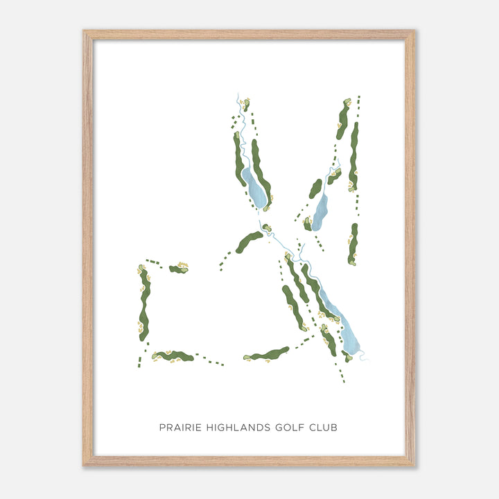 Print of Prairie Highlands Golf Club Modern Map