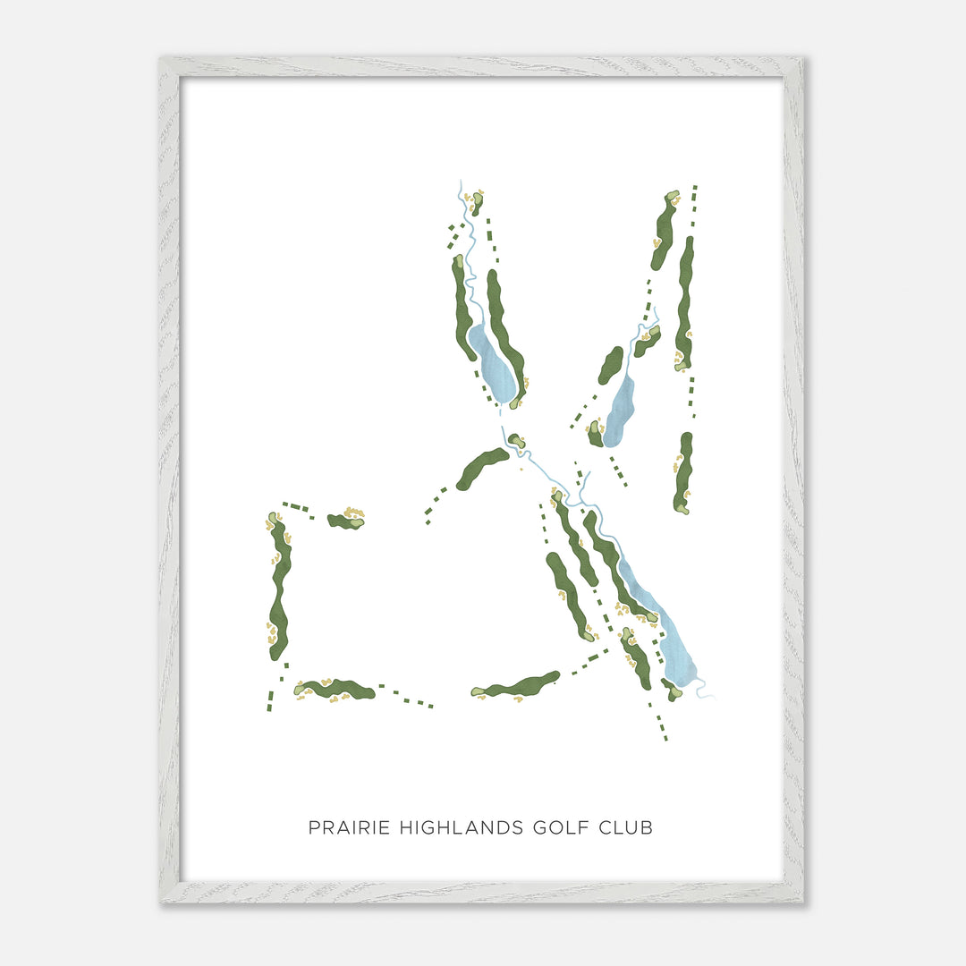 Print of Prairie Highlands Golf Club Modern Map