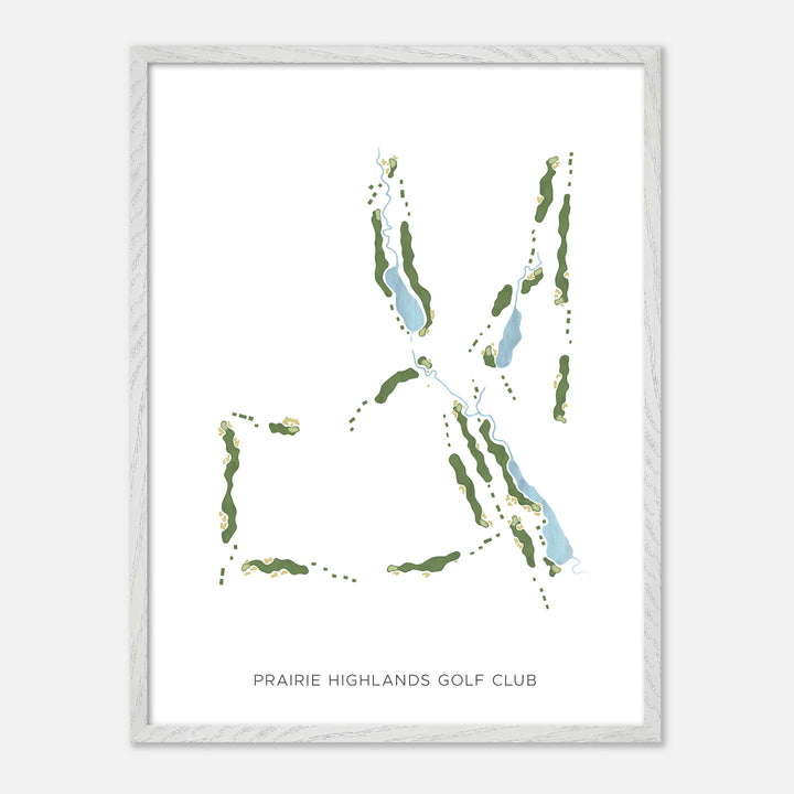 Print of Prairie Highlands Golf Club Modern Map