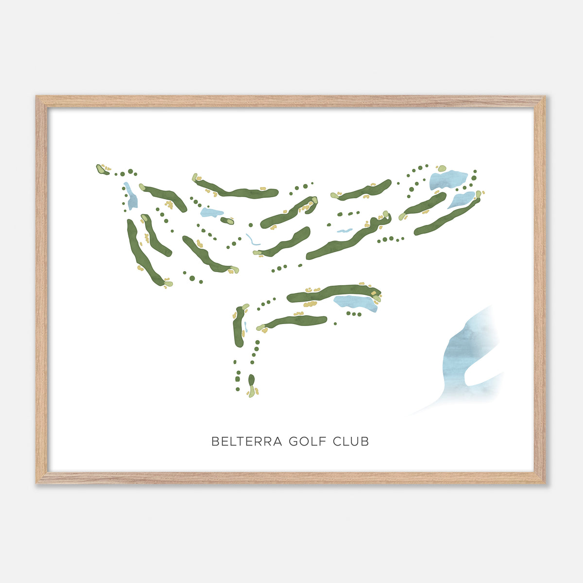 Print of Belterra Golf Club Modern Map