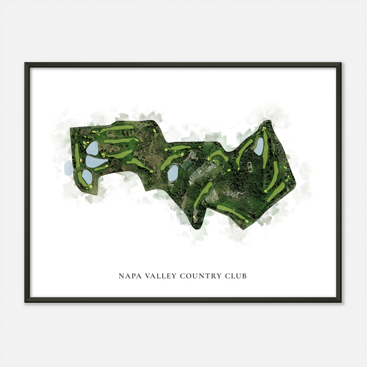 Print of Napa Valley Country Club Classic Map