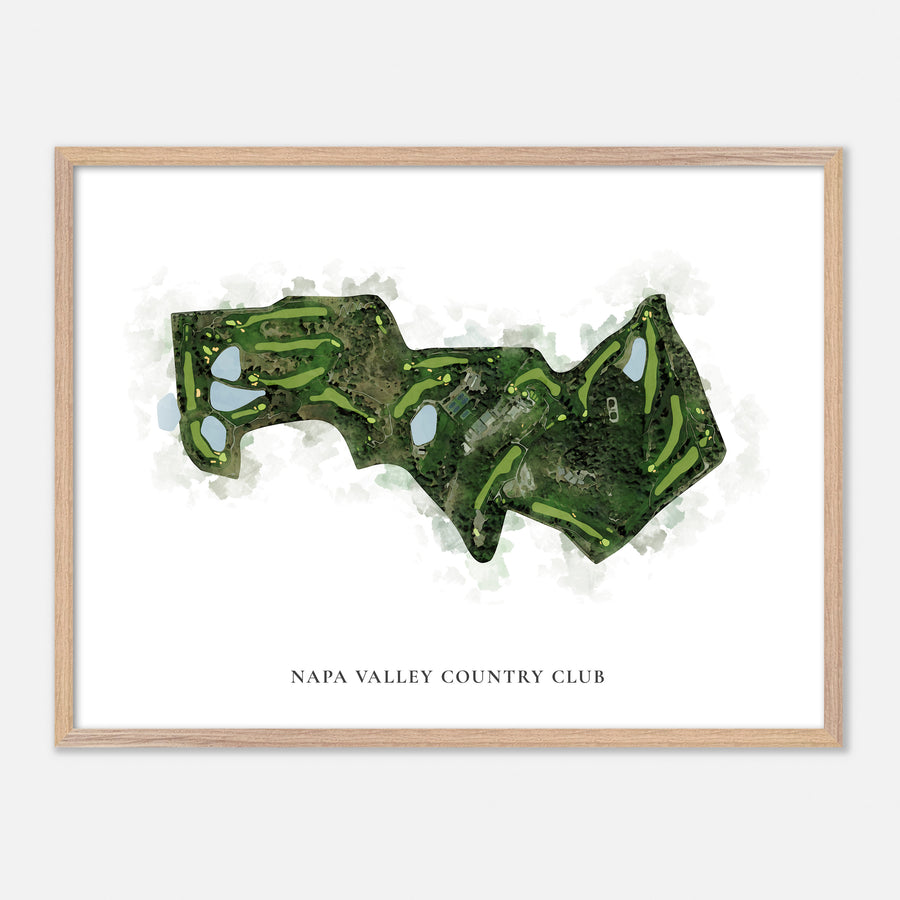 Print of Napa Valley Country Club Classic Map