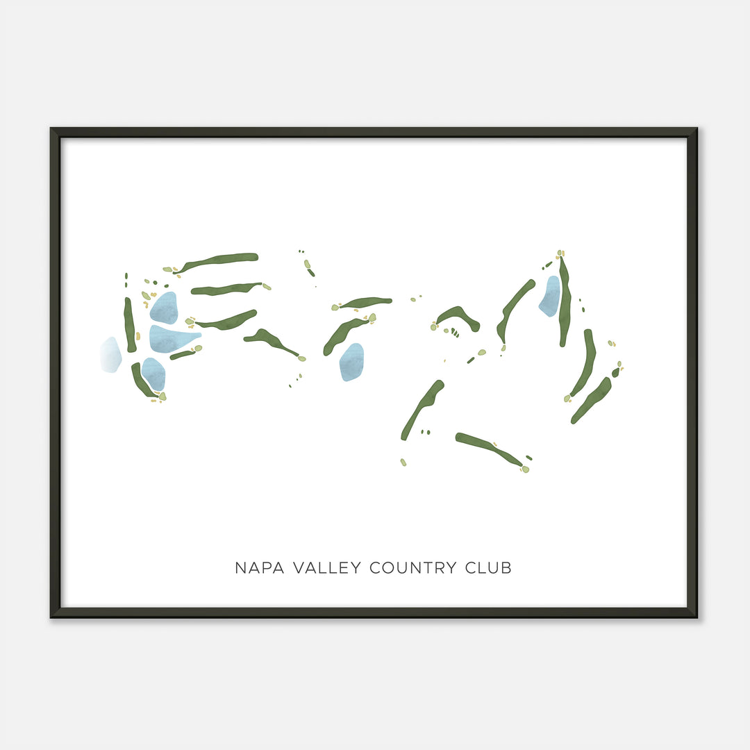 Print of Napa Valley Country Club Modern Map